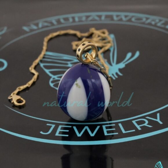 Private Lsbel Two Tone Gemstone Drop Pendant, Handmade Drop Pendant, Multi Gemstone Teardrop Pendant - Image 5