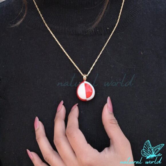 Handmade Drop Pendant, Two Tone Gemstone Drop Pendant, Multi Gemstone Teardrop Pendant Custom Jewelry