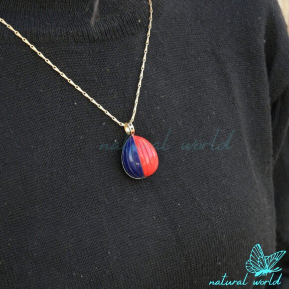 Multi Gemstone Teardrop Pendant, Two Tone Gemstone Drop Pendant, Handmade Drop Pendant MAnufacturer - Image 3
