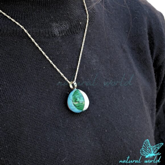 Multi Gemstone Teardrop Pendant, Two Tone Gemstone Drop Pendant, Handmade Jewelry Supplier - Image 2