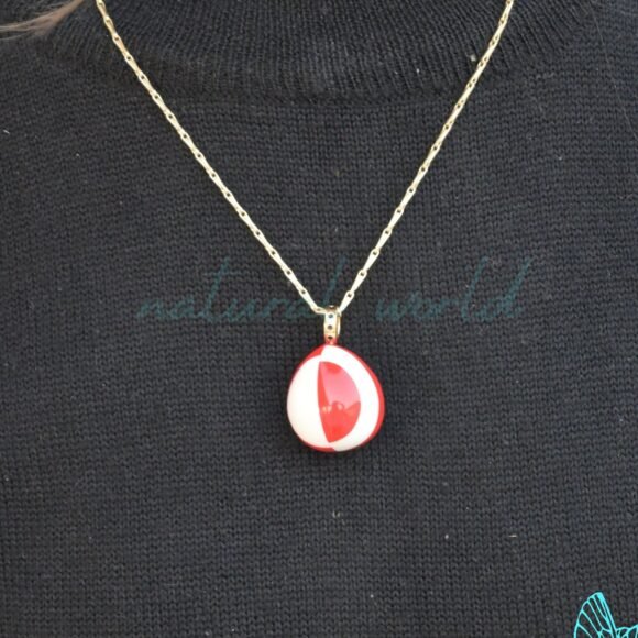 Handmade Drop Pendant, Two Tone Gemstone Drop Pendant, Multi Gemstone Teardrop Pendant Custom Jewelry - Image 3
