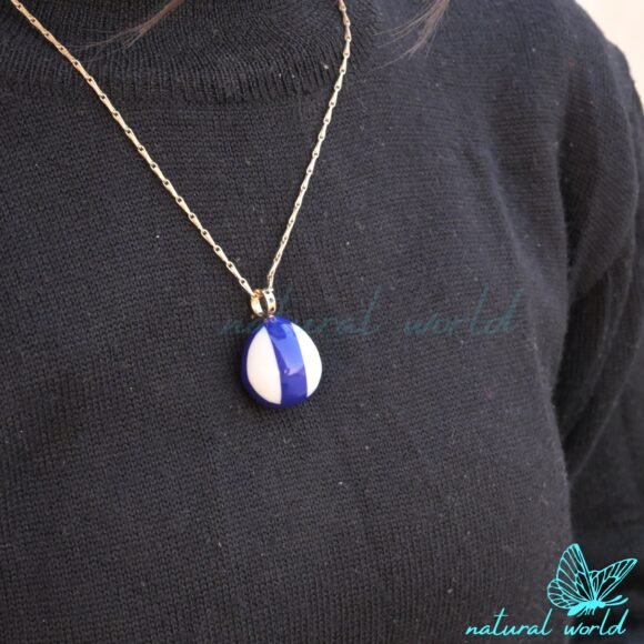 Private Lsbel Two Tone Gemstone Drop Pendant, Handmade Drop Pendant, Multi Gemstone Teardrop Pendant - Image 2