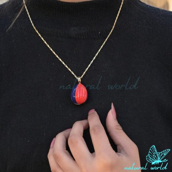 Multi Gemstone Teardrop Pendant, Two Tone Gemstone Drop Pendant, Handmade Drop Pendant MAnufacturer