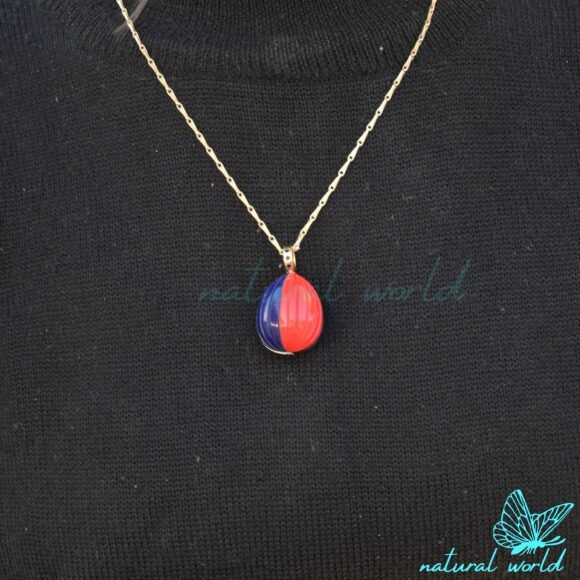 Multi Gemstone Teardrop Pendant, Two Tone Gemstone Drop Pendant, Handmade Drop Pendant MAnufacturer - Image 4