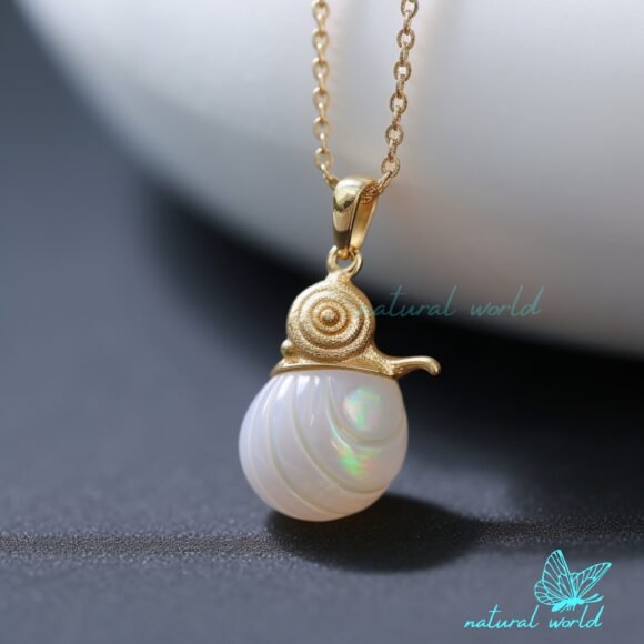 Gemstone Sea Snail Pendant, Beautiful Tiny Snail Pendant Manufacturer