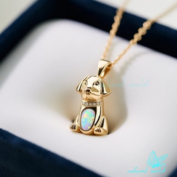 14k Gold Plated Gemstone Puppy Dog Pendant, Gold Dog Silhouette Charm Manufacturer