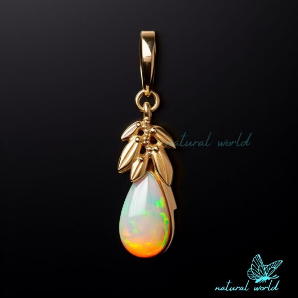 14k Gold Plated Gemstone Pear Pendant, Designer Gemstone Pear Shape Pendant Jewelry Supplier