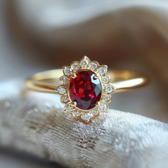 Private Label Moissanite Starburst Oval Ring, Oval Cut Moissanite Engagement Ring
