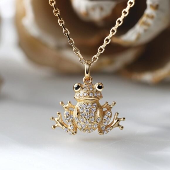 Diamond Frog Pendant, Silver Diamond Frog Pendant, Gemstone Frog Pendant Jewelry Supplier