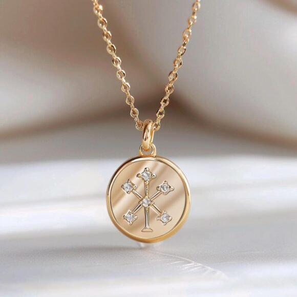 Diamond Medallion Pendant, Gemstone Round Sunburst Medallion, Diamond Custom Jewelry