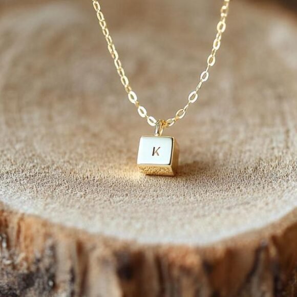 14K Gold Initial Letter Charm, Custom Initial Letter Pendant, Personalize Letter Charm